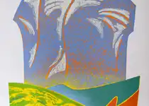 Tittel: Bauta II. Tresnitt 2021. Størrelse: 50 x 66 cm.